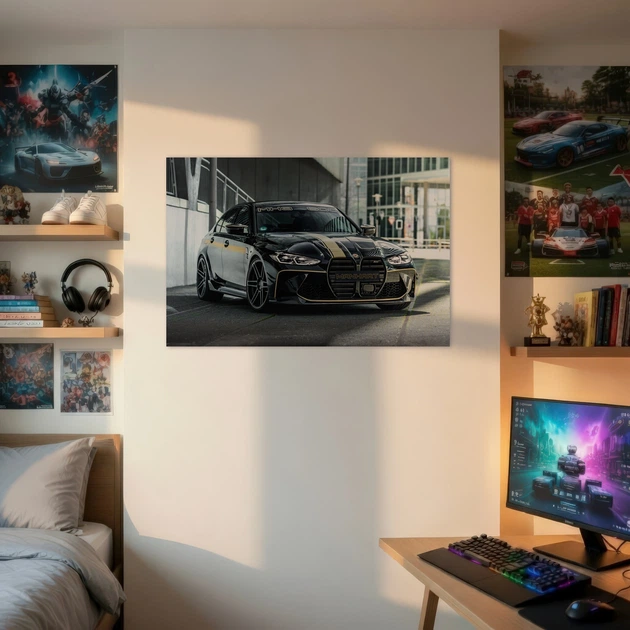 Постер BMW M3 G80, Manhart MH3 600, авто постер, A1 60×90 см (id7251) - изображение 2