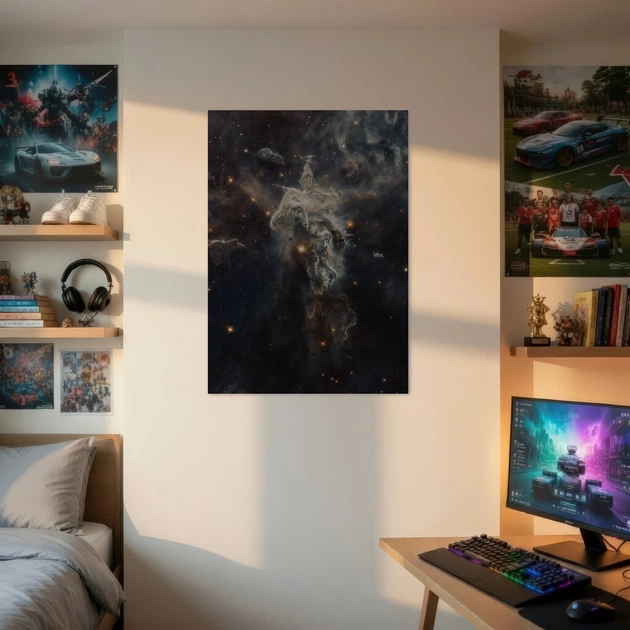 Постер Туманность Киля, NGC 3372, Carina Nebula, космос, астрономия, A3 42×30 см (id7074) - изображение 2