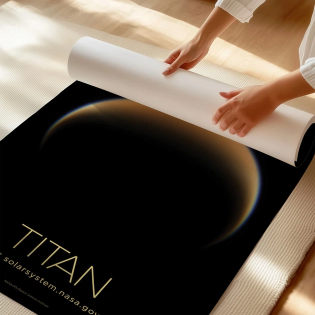 Постер Титан, Titan, NASA, НАСА, космос, астрономия, A3 42×27 см (id7146) - изображение 3