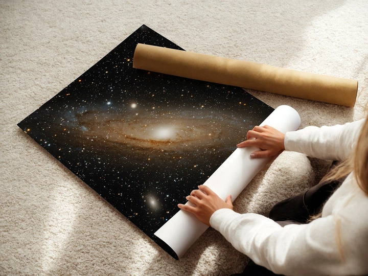 Постер Галактика (туманность) Андромеды, Andromeda Galaxy, космос, астрономия, A3 30×42 см (id6722) - изображение 3