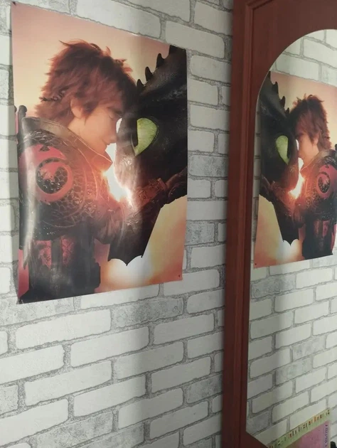 Постер Как приручить дракона 3, Икинг и Беззубик, How to Train Your Dragon 3 (2019), A1 85×60 см (id3262) - изображение 4