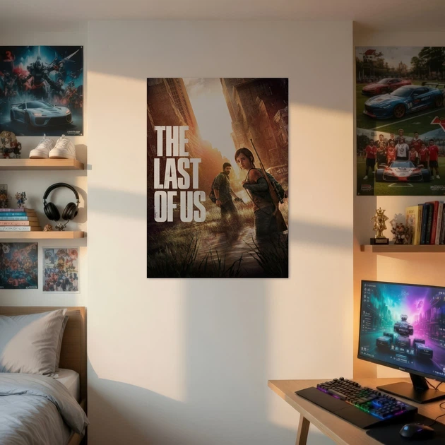 Интерьерная картина Последние из нас, Элли и Джоэл, Last Of Us, декор комнаты геймера, 60×43 см (id0803) - изображение 3