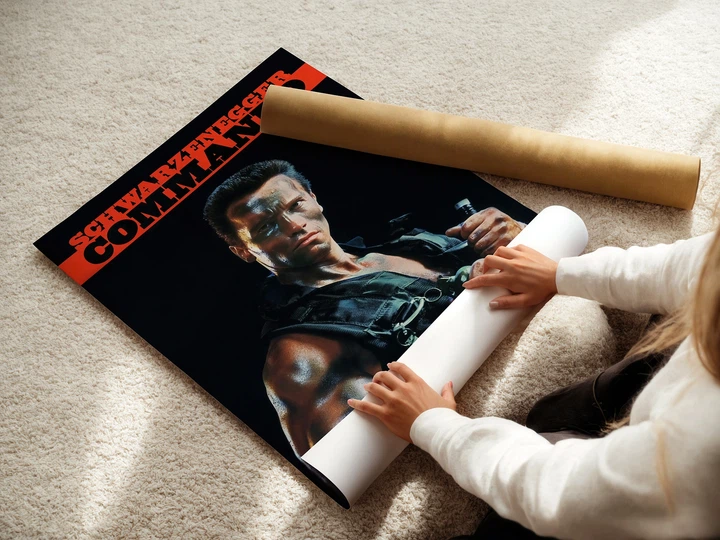 Постер Коммандо, Арнольд Шварценеггер, Commando (1985), культовое кино, A3 42×30 см (id5162) - изображение 3
