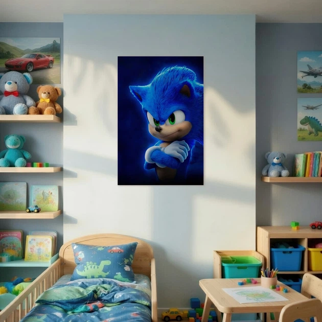 Постер Їжак Сонік, Sonic the Hedgehog, декор в кімнату дитини, A3 42×28 см (id5755) - зображення 2