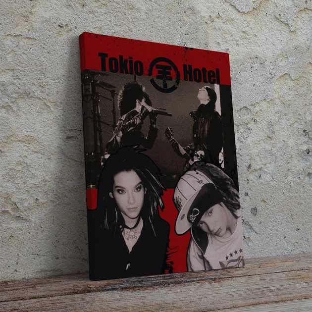Інтер'єрна картина Том та Білл Кауліц, Tokio Hotel, Tom Kaulitz, Bill Kaulitz, емо, 60×43 см (id6902) - зображення 2