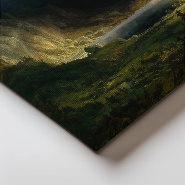 Интерьерная картина Альберт Бирштадт, Буря в Скалистых горах, Albert Bierstadt, репродукция картины, 60×90 см (id7006) - изображение 4