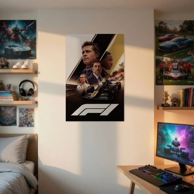 Постер "F1 Фильм", F1 the Movie (2025), Формула Один, гонки, болид, A3 42×28 см (id7032) - изображение 2