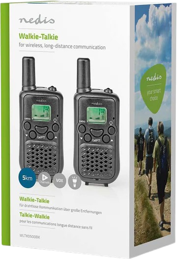 Набір рацій Nedis 5 км Black 2 шт. (WLTK0500BK) - зображення 2