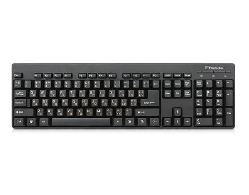 Клавиатура REAL-EL Standard 502, Black - Фото 1 Клавиатура REAL-EL Standard 502, Black - изображение 1