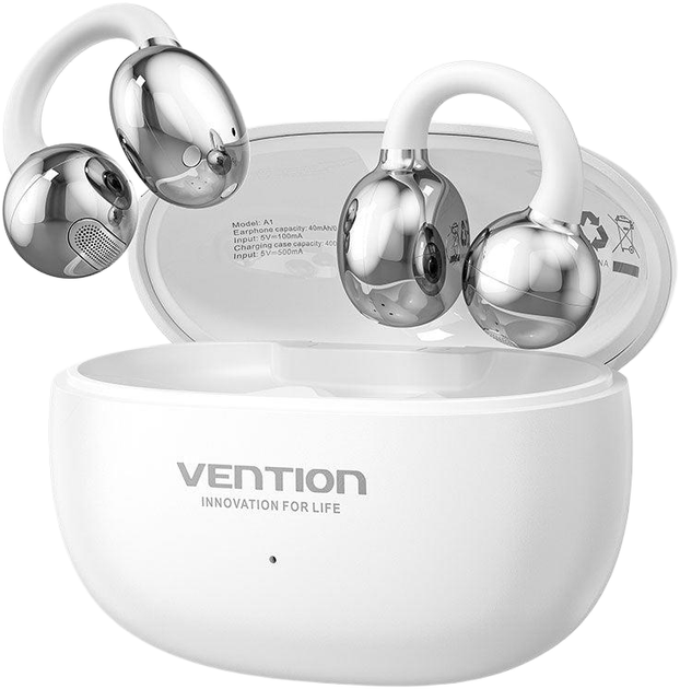 Навушники Vention Echo Clip A1 White (NBWW0-PH) - Фото 1 Навушники Vention Echo Clip A1 White (NBWW0-PH) - зображення 1