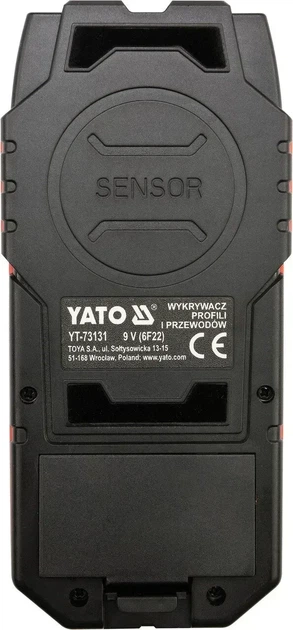 Детектор скрытой проводки YATO цифровой для материалов и электропроводов YT-73131 - изображение 4