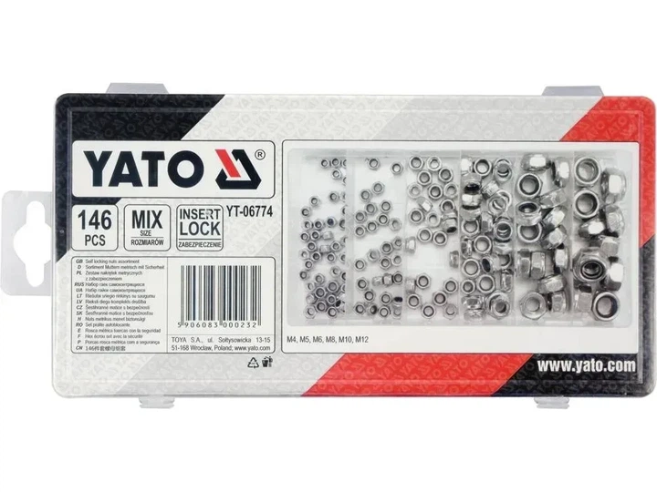 Набір контргайок 146 шт. YATO YT-06774 - зображення 2