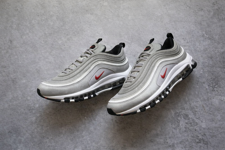 Кроссовки мужские серые Air Max 97 OG Silver Bullet 41 - изображение 4