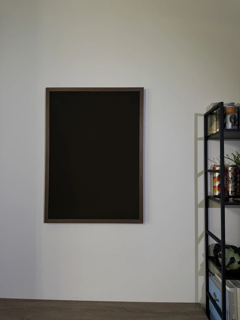 Стенд/панель/дошка для шевронів і патчів, L (50x70см), рамка темне дерево, велкротканина хакі - зображення 6