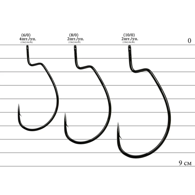 Крючок Decoy Worm26 Kg Hook Magnum #8/0 (3 шт/уп) - Фото 2 Крючок Decoy Worm26 Kg Hook Magnum #8/0 (3 шт/уп) - изображение 2