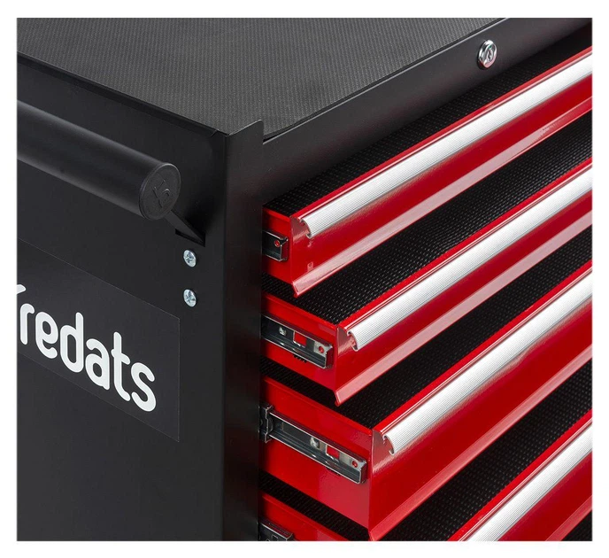 Тележка для инструмента 7 ящиков REDATS COMPACT Black грузоподъемность 90 кг 4 колеса центральный замок (07-05-55) - изображение 7