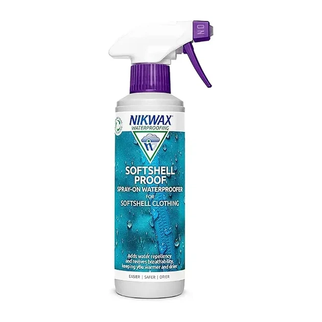 Просочення для софтшелів Nikwax Softshell Proof Spray-on 300ml об'єм 300ml для Windstopper® Windbloc® (441P12) - Фото 1 Просочення для софтшелів Nikwax Softshell Proof Spray-on 300ml об'єм 300ml для Windstopper® Windbloc® (441P12) - зображення 1