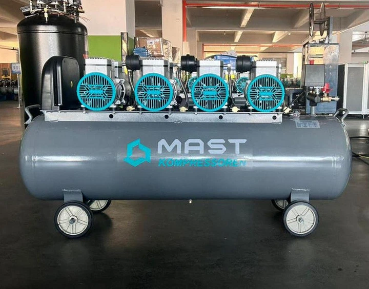 Безмасляный поршневой компрессор Mast MOF1680/4x1500-160L 160 л 6000 Вт 8 Бар (MOF1680/4x1500-160L) - изображение 5
