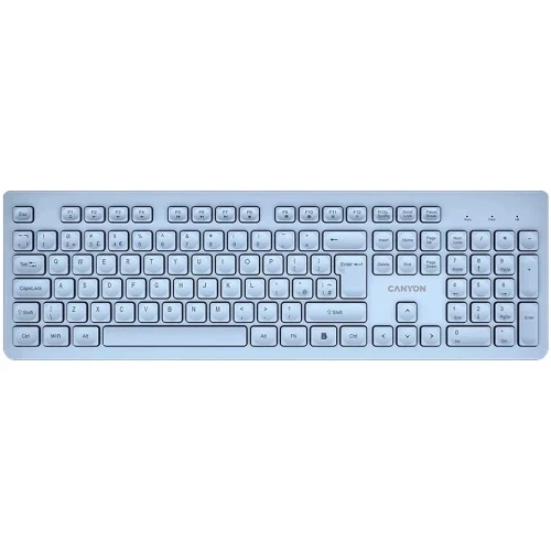 Клавиатура беспроводная Canyon HKB-W01, Blue (CNS-HKBW01BL) - Фото 1 Клавиатура беспроводная Canyon HKB-W01, Blue (CNS-HKBW01BL) - изображение 1
