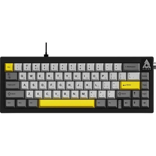 Клавіатура Ajazz AK650, Gray/White/Yellow (AK650-MY-GWY) - Фото 1 Клавіатура Ajazz AK650, Gray/White/Yellow (AK650-MY-GWY) - зображення 1