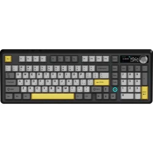 Клавиатура беспроводная Ajazz AK980 V2, Black/Gray/Yellow - Фото 3 Клавиатура беспроводная Ajazz AK980 V2, Black/Gray/Yellow - изображение 3