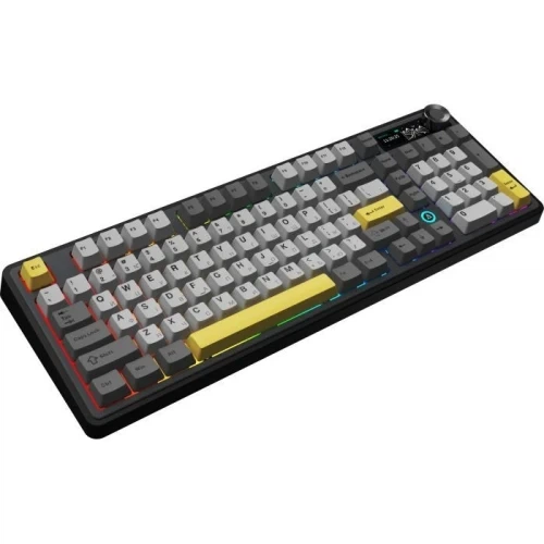 Клавиатура беспроводная Ajazz AK980 V2, Black/Gray/Yellow - Фото 5 Клавиатура беспроводная Ajazz AK980 V2, Black/Gray/Yellow - изображение 5