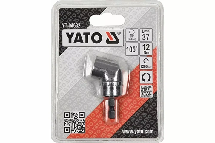 Адаптер угловой для бит YATO YT-04632 1/4 37 мм 12 Нм - изображение 2