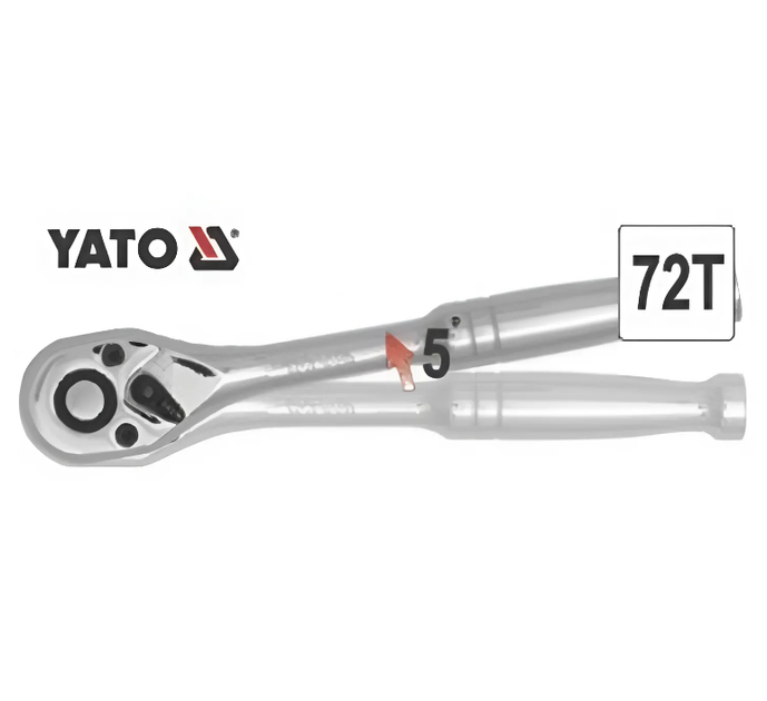 Вороток-тріскачка 1/2'' 250 мм YATO YT-0312 - зображення 3