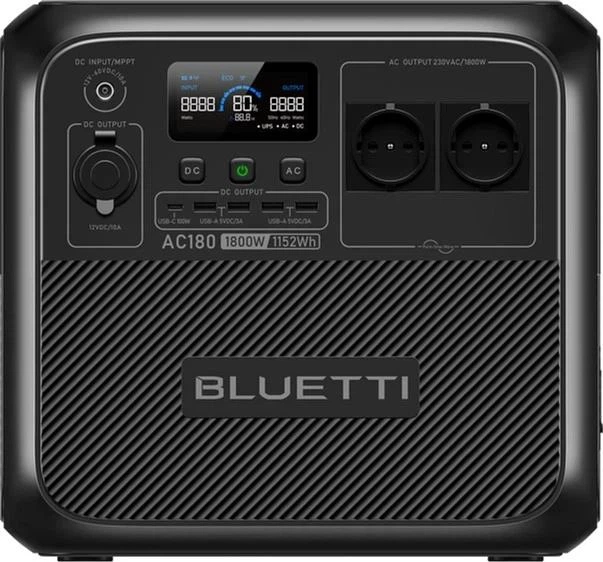 Портативна зарядна станція Bluetti AC180, потужність 1800 Вт, ємність 1152 Вт·год - Фото 1 Портативна зарядна станція Bluetti AC180, потужність 1800 Вт, ємність 1152 Вт·год - зображення 1