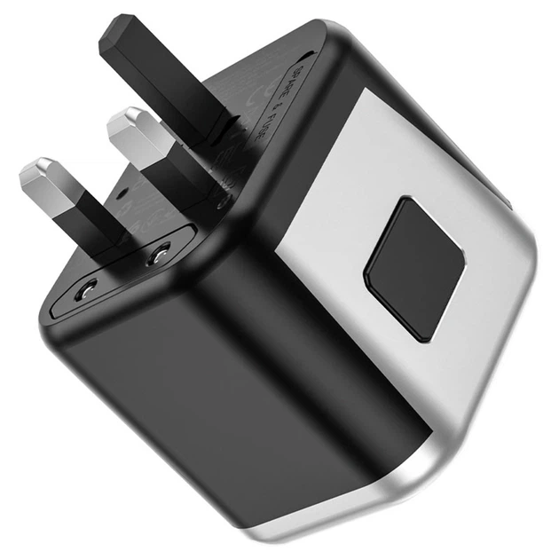 Перехідник мережевий Hoco AC5 Level Dual Port Universal Conversion Charger Black - зображення 4