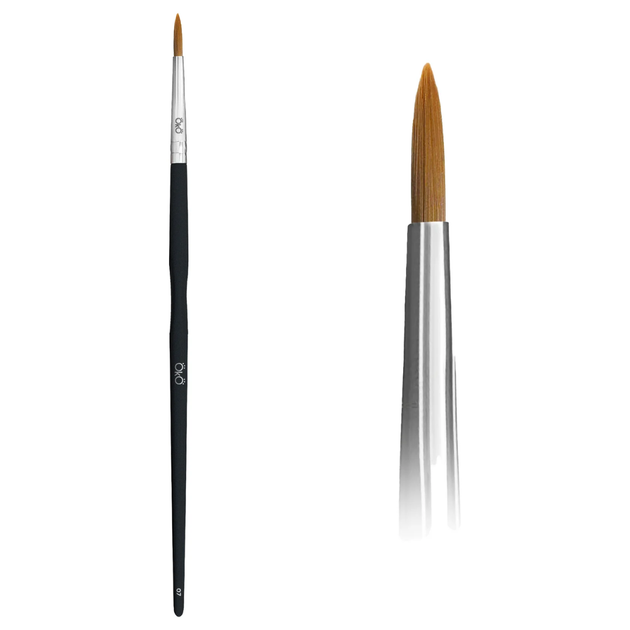 OkO LASH&BROW Пензлик ультратонкий 7 BLACK EDITION - Фото 1 OkO LASH&BROW Пензлик ультратонкий 7 BLACK EDITION - изображение 1