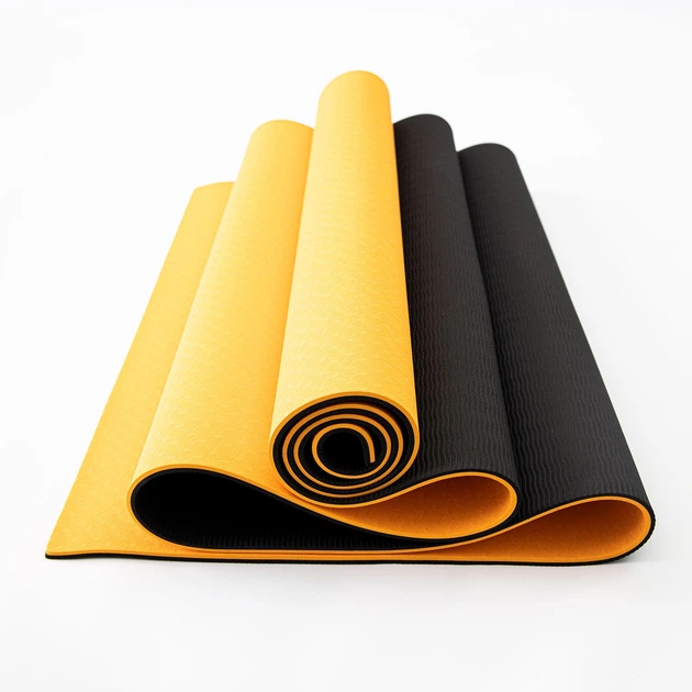 Коврик для йоги и фитнеса TPE (йога мат, каремат спортивный) OSPORT Yoga ECO Pro 6мм (FI-0076) Оранжево-черный - Фото 2 Коврик для йоги и фитнеса TPE (йога мат, каремат спортивный) OSPORT Yoga ECO Pro 6мм (FI-0076) Оранжево-черный - изображение 2