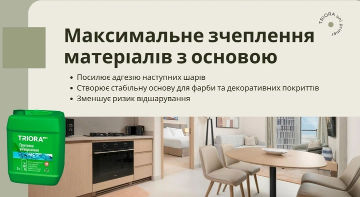 Ґрунтовка універсальна TRIORA акрилова 5 л (4823048020399) - зображення 5