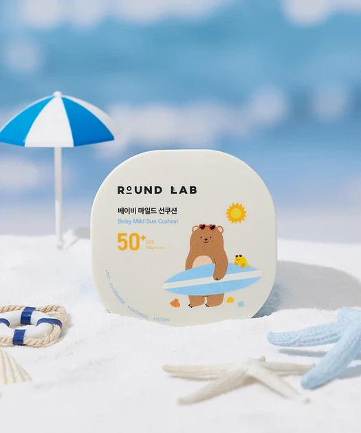 Детский солнцезащитный кушон Round Lab Baby Mild Sun Cushion SPF50+ PA++++, 16 г - Фото 2 Детский солнцезащитный кушон Round Lab Baby Mild Sun Cushion SPF50+ PA++++, 16 г - изображение 2