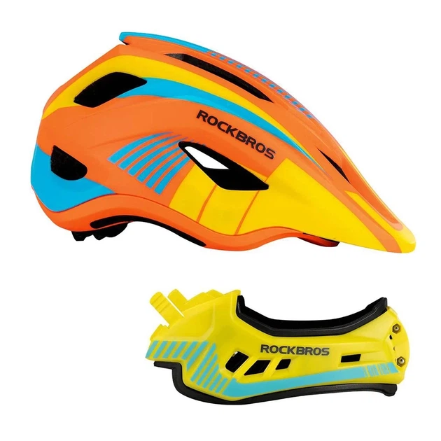 Велосипедний шолом Rockbros TT-32SOYB-S дитячий зі знімною щелепою розмір S Yellow-Orange (TT-32SOYB-S) - зображення 6