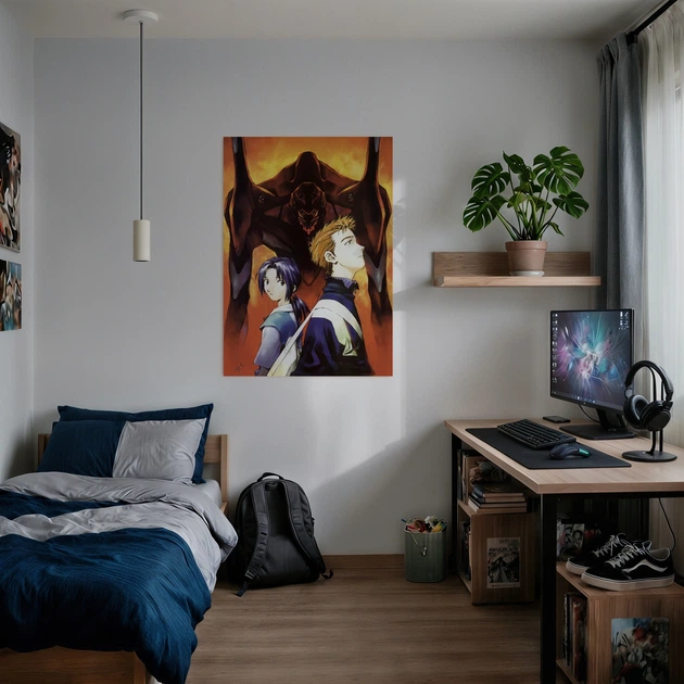 Интерьерная картина Евангелион, Neon Genesis Evangelion, обложка манги, аниме, 42×30 см (id0302) - изображение 2