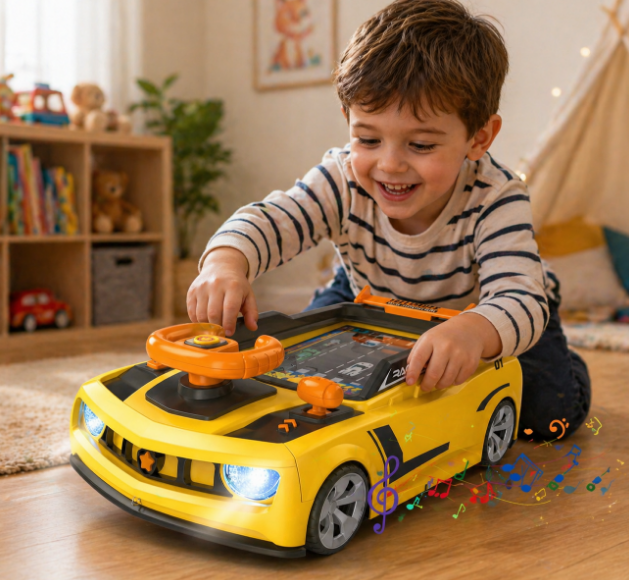 Симулятор вождения Adventure Racing Car детский, игровой, гоночный, желтый (Axm15970/2) - изображение 4