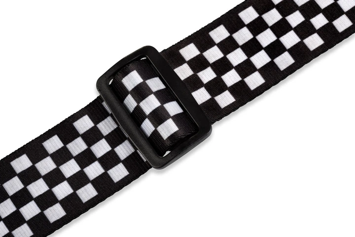 Гитарный ремень Levy's MP-28 Print Series Guitar Strap (Black And White Checkers) - изображение 3