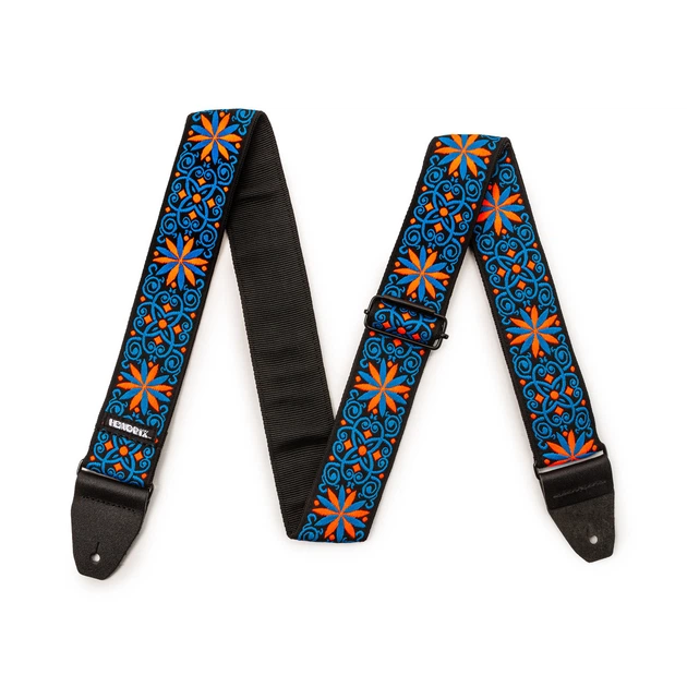 Гитарный ремень Dunlop JIMI HENDRIX BLACKLIGHT FILLMORE BLUE STRAP - Фото 2 Гитарный ремень Dunlop JIMI HENDRIX BLACKLIGHT FILLMORE BLUE STRAP - изображение 2