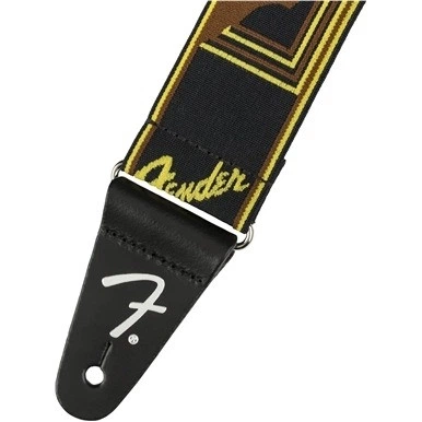 Ремень гитарный Fender 2" Weightless Monogrammed Black/Yellow/Brown - изображение 2