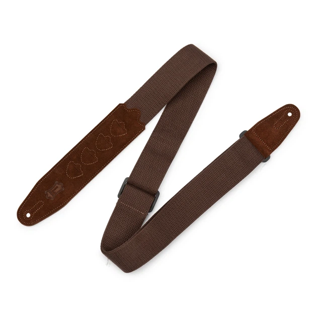 Гитарный ремень Levy's MC2PH-NAT 2_ Natural Cotton Pick Holder Guitar Strap (brown) - изображение 2