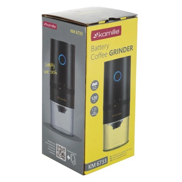 Аккумуляторная кофемолка Kamille KM-6733 с USB Type-C для кофе (3052274246) - изображение 10
