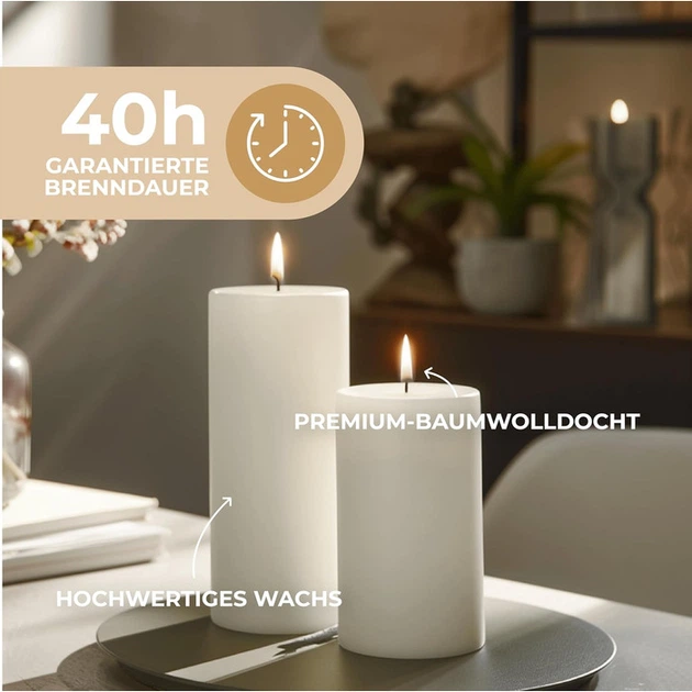 Столбчатые свечи 6 x 12 см, время горения 40 часов HORECA CANDLES - Фото 4 Столбчатые свечи 6 x 12 см, время горения 40 часов HORECA CANDLES - изображение 4