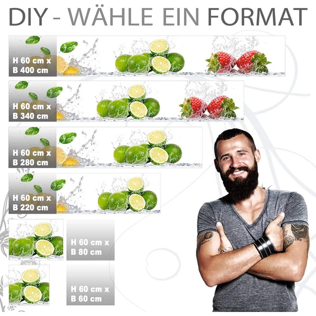 Самоклеящийся кухонный фартук 220 х 60 см StickerProfis - изображение 3