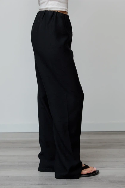 Штани жіночі Estilo повсякденна-casual льон жатка чорний 03-029 42р - Фото 2 Штани жіночі Estilo повсякденна-casual льон жатка чорний 03-029 42р - зображення 2