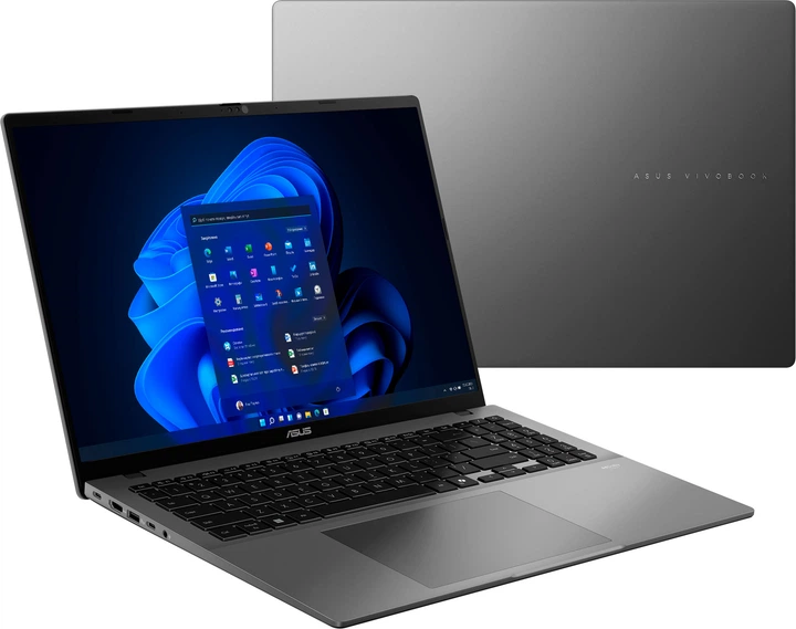 Ноутбук ASUS VivoBook S16 M3607GA-SH086X (90NB17M1-M00500) Matte Gray / 16" OLED WUXGA / AMD Ryzen AI 9 465 / RAM 32 ГБ / SSD 1 ТБ / Windows 11 Pro / Подсветка клавиатуры / Зарядка по USB - изображение 6