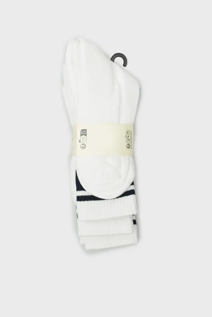 Чоловічі білі шкарпетки (3 пари) SHIELD SPORT Gant 40-42 9960267 - изображение 3