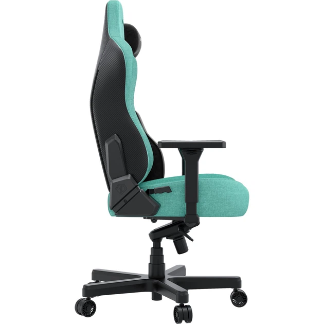 Кресло геймерское Anda Seat Kaiser 3E XL Light Blue Fabric льняная ткань 4D-подлокотники наклон 90-155° memory foam 60 кг/м³ алюминиевая база - Фото 6 Кресло геймерское Anda Seat Kaiser 3E XL Light Blue Fabric льняная ткань 4D-подлокотники наклон 90-155° memory foam 60 кг/м³ алюминиевая база - изображение 6