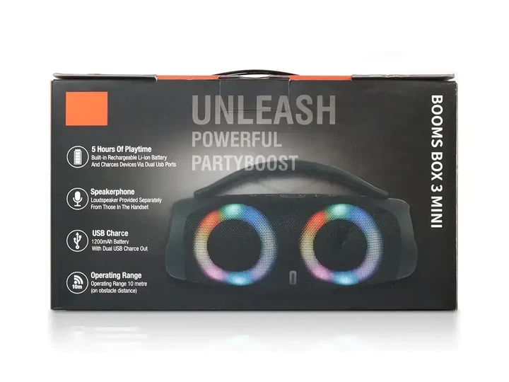 Мини динамик Bluetooth Boombox 3 Mini RGB B11 - изображение 6