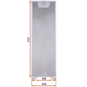 Фильтр жировой для вытяжки (металлический) 166x515x8mm (под защелки, универсальный) - изображение 2